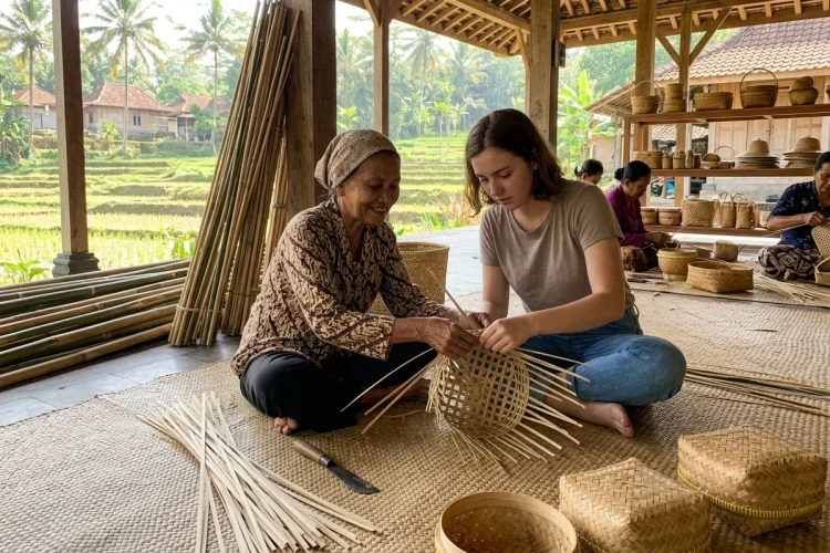 Anyaman Bambu Lerep dan Proses Pembuatannya yang Menarik Dipelajari